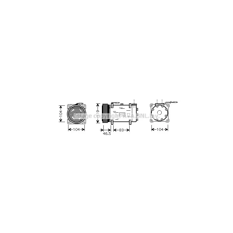 Compresseur, climatisation AVA QUALITY COOLING CNK160