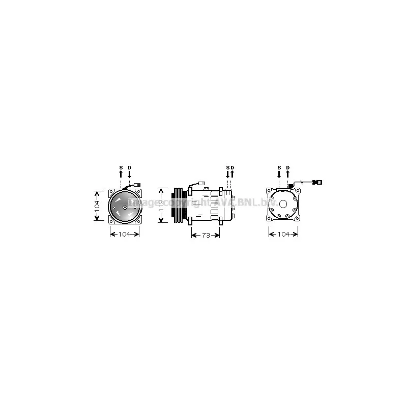 Compresseur, climatisation AVA QUALITY COOLING CNK180