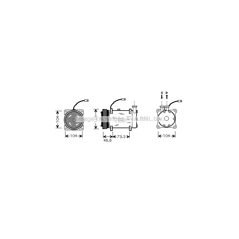 Compresseur, climatisation AVA QUALITY COOLING CNK215