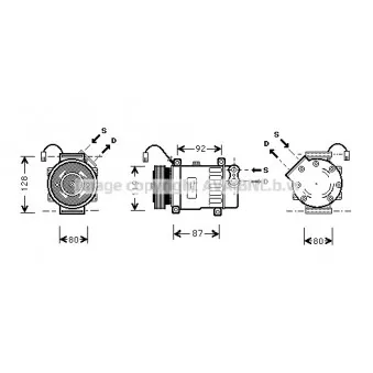 Compresseur, climatisation AVA QUALITY COOLING CNK217