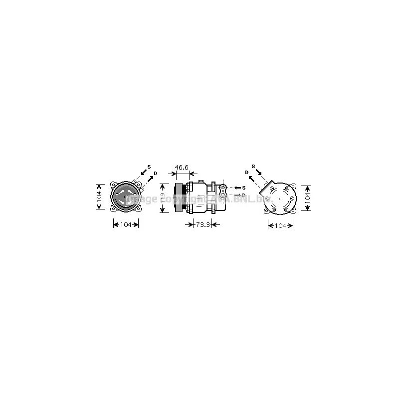 Compresseur, climatisation AVA QUALITY COOLING CNK218