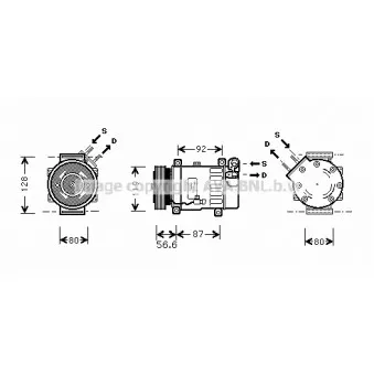 Compresseur, climatisation AVA QUALITY COOLING CNK238