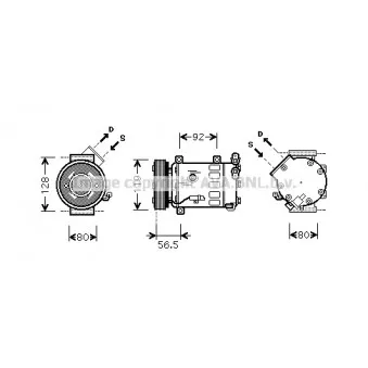 Compresseur, climatisation AVA QUALITY COOLING CNK242