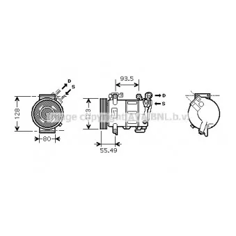 Compresseur, climatisation AVA QUALITY COOLING CNK251
