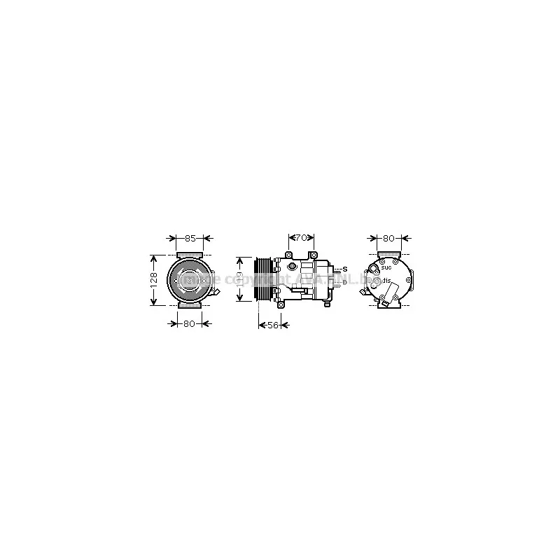 Compresseur, climatisation AVA QUALITY COOLING CNK256