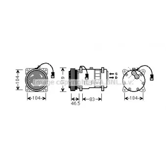 Compresseur, climatisation AVA QUALITY COOLING CNK258