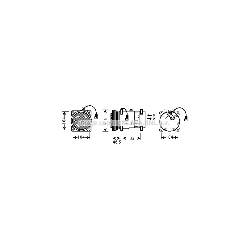 Compresseur, climatisation AVA QUALITY COOLING CNK258