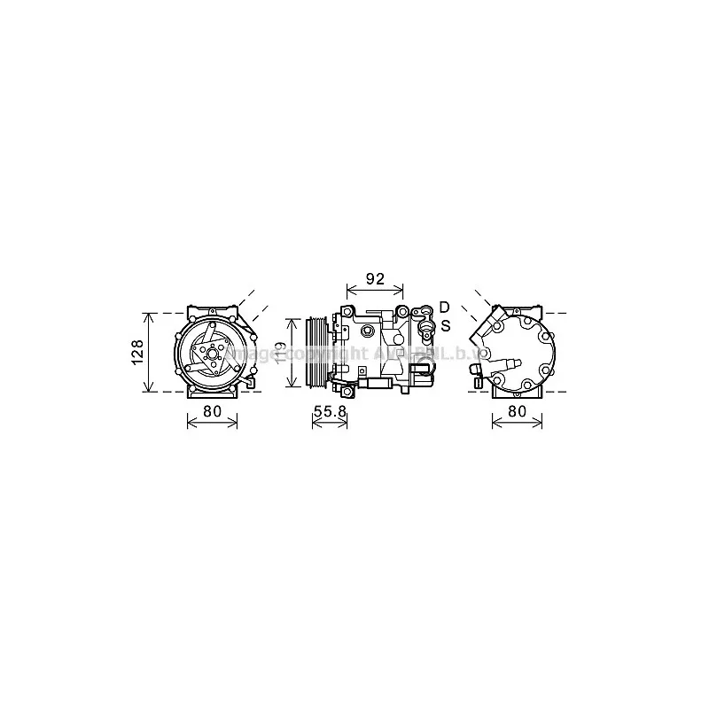 Compresseur, climatisation AVA QUALITY COOLING CNK282