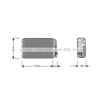Evaporateur climatisation AVA QUALITY COOLING