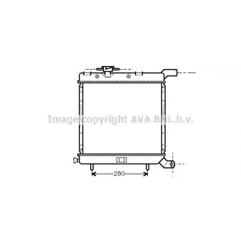 Radiateur, refroidissement du moteur AVA QUALITY COOLING CR2005