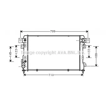 Radiateur, refroidissement du moteur AVA QUALITY COOLING CR2011