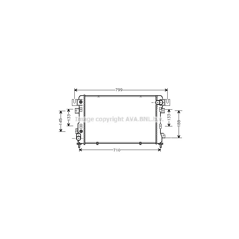 Radiateur, refroidissement du moteur AVA QUALITY COOLING CR2011