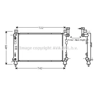 Radiateur, refroidissement du moteur AVA QUALITY COOLING CR2027