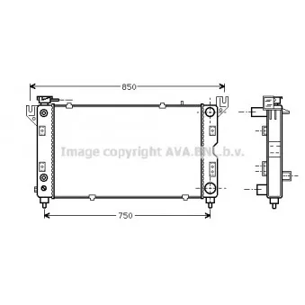 Radiateur, refroidissement du moteur AVA QUALITY COOLING CR2028