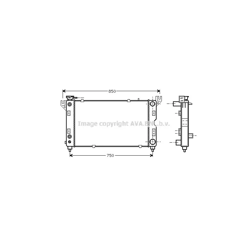 Radiateur, refroidissement du moteur AVA QUALITY COOLING CR2028