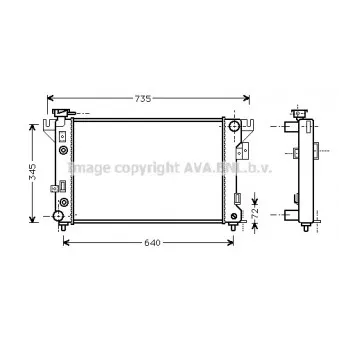 Radiateur, refroidissement du moteur AVA QUALITY COOLING CR2032