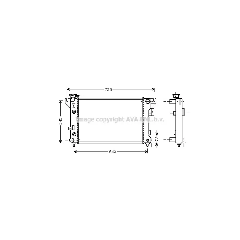 Radiateur, refroidissement du moteur AVA QUALITY COOLING CR2032
