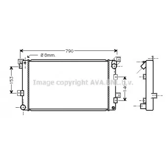 Radiateur, refroidissement du moteur AVA QUALITY COOLING CR2033