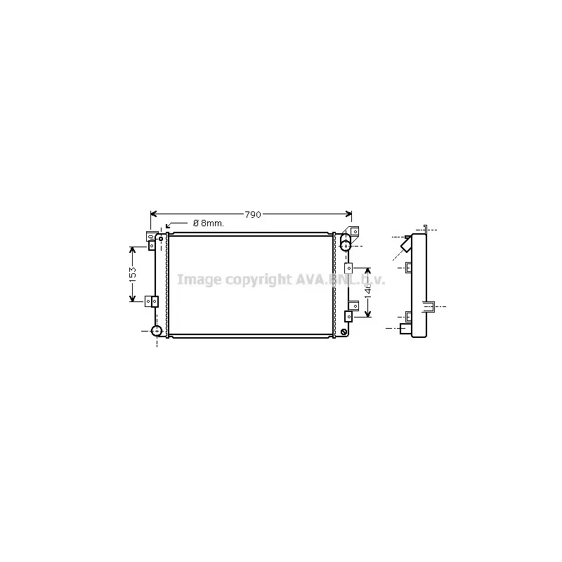 Radiateur, refroidissement du moteur AVA QUALITY COOLING CR2033