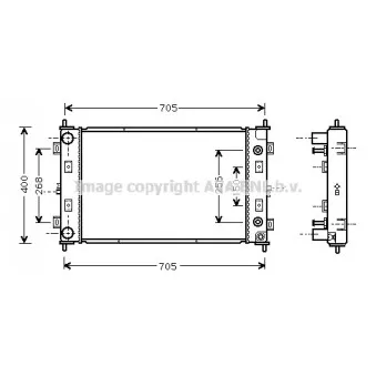Radiateur, refroidissement du moteur AVA QUALITY COOLING