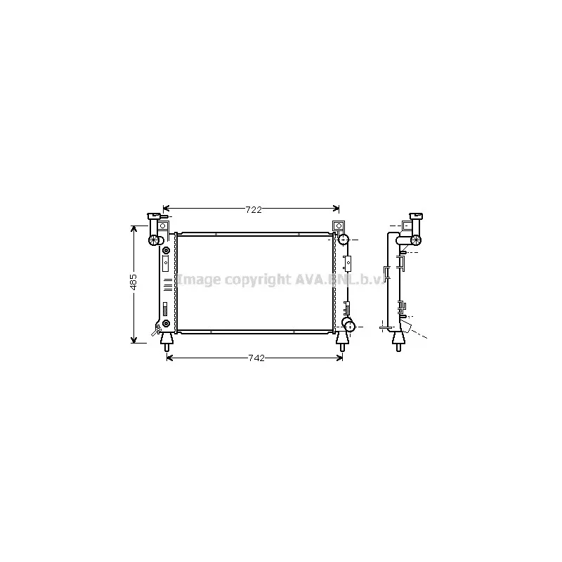 Radiateur, refroidissement du moteur AVA QUALITY COOLING CR2049