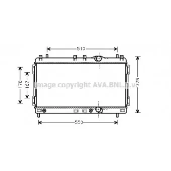Radiateur, refroidissement du moteur AVA QUALITY COOLING CR2055