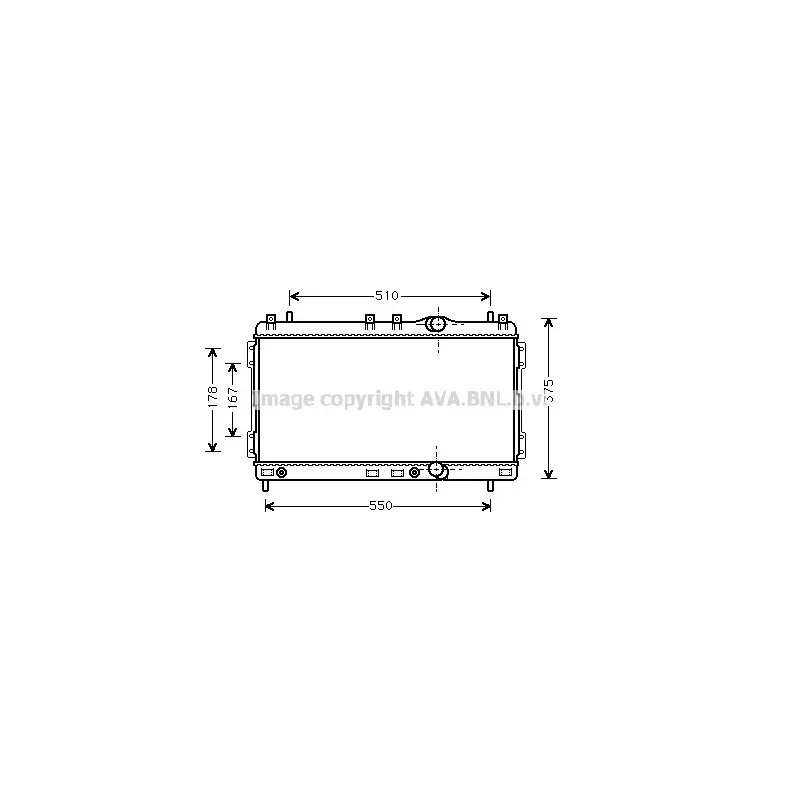 Radiateur, refroidissement du moteur AVA QUALITY COOLING CR2055