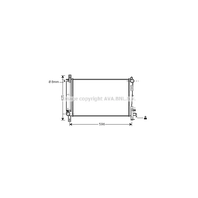 Radiateur, refroidissement du moteur AVA QUALITY COOLING CR2080