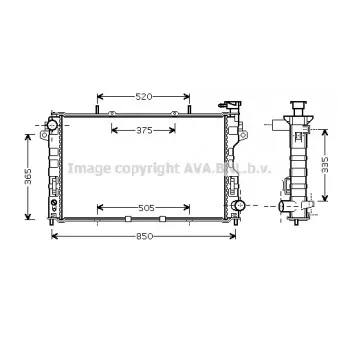 Radiateur, refroidissement du moteur AVA QUALITY COOLING CR2081