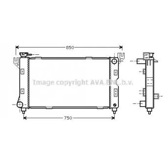 Radiateur, refroidissement du moteur AVA QUALITY COOLING CR2085