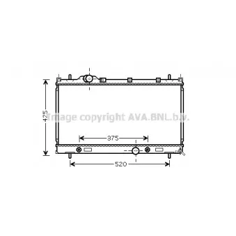 Radiateur, refroidissement du moteur AVA QUALITY COOLING CR2087