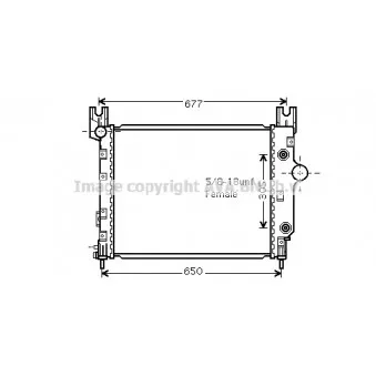 Radiateur, refroidissement du moteur AVA QUALITY COOLING CR2091