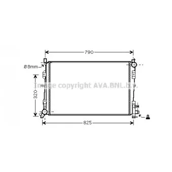 Radiateur, refroidissement du moteur AVA QUALITY COOLING CR2092