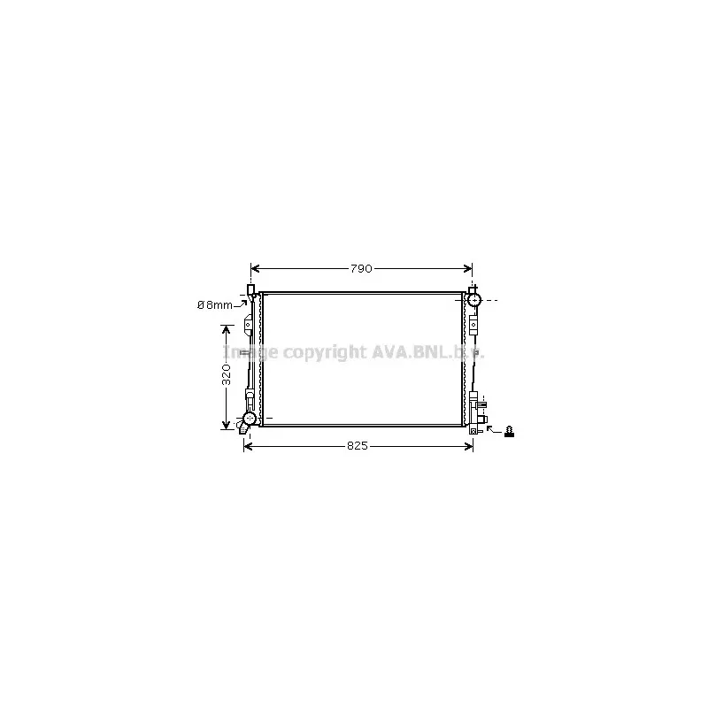 Radiateur, refroidissement du moteur AVA QUALITY COOLING CR2092
