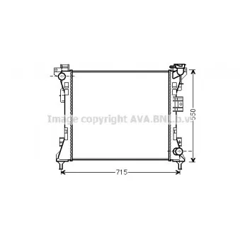 Radiateur, refroidissement du moteur AVA QUALITY COOLING CR2104