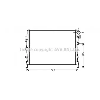 Radiateur, refroidissement du moteur AVA QUALITY COOLING CR2105