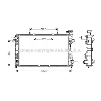Radiateur, refroidissement du moteur AVA QUALITY COOLING CR2107