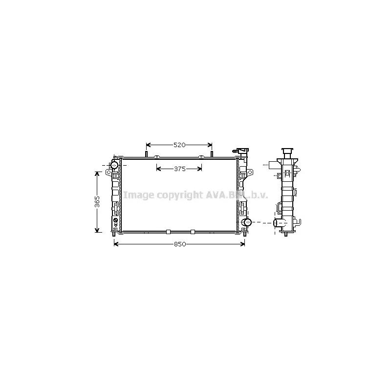 Radiateur, refroidissement du moteur AVA QUALITY COOLING CR2107