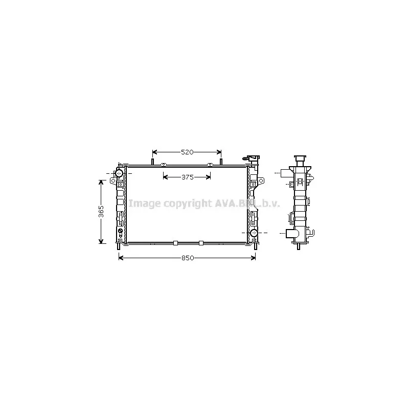 Radiateur, refroidissement du moteur AVA QUALITY COOLING CR2117