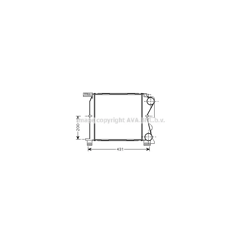 Intercooler, échangeur AVA QUALITY COOLING CR4096