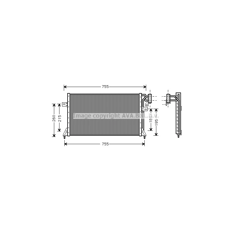 Condenseur, climatisation AVA QUALITY COOLING CR5018