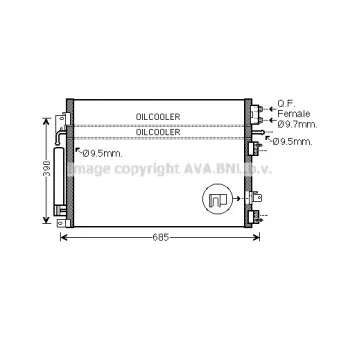 Condenseur, climatisation AVA QUALITY COOLING CR5123D