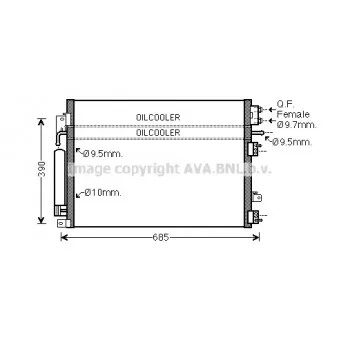 Condenseur, climatisation AVA QUALITY COOLING CR5127D