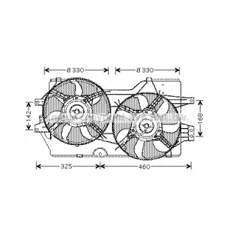 Ventilateur, refroidissement du moteur AVA QUALITY COOLING CR7502