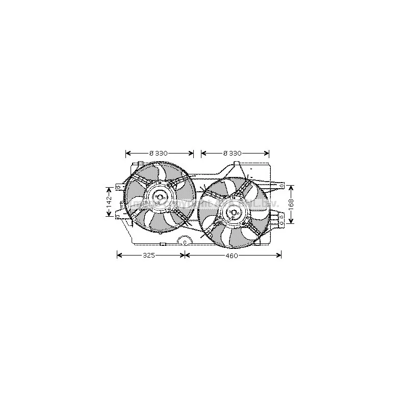 Ventilateur, refroidissement du moteur AVA QUALITY COOLING CR7502
