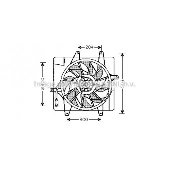 Ventilateur, refroidissement du moteur AVA QUALITY COOLING CR7505