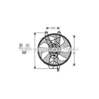 Ventilateur, refroidissement du moteur AVA QUALITY COOLING CR7506