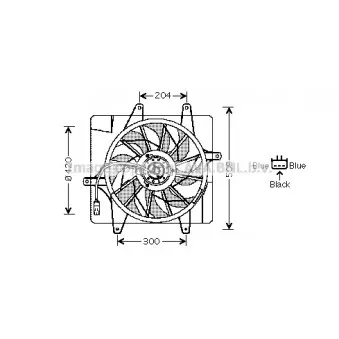 Ventilateur, refroidissement du moteur AVA QUALITY COOLING CR7507