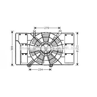 Ventilateur, refroidissement du moteur AVA QUALITY COOLING CR7509
