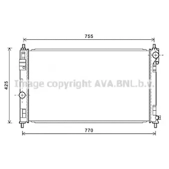Radiateur, refroidissement du moteur AVA QUALITY COOLING CRA2121